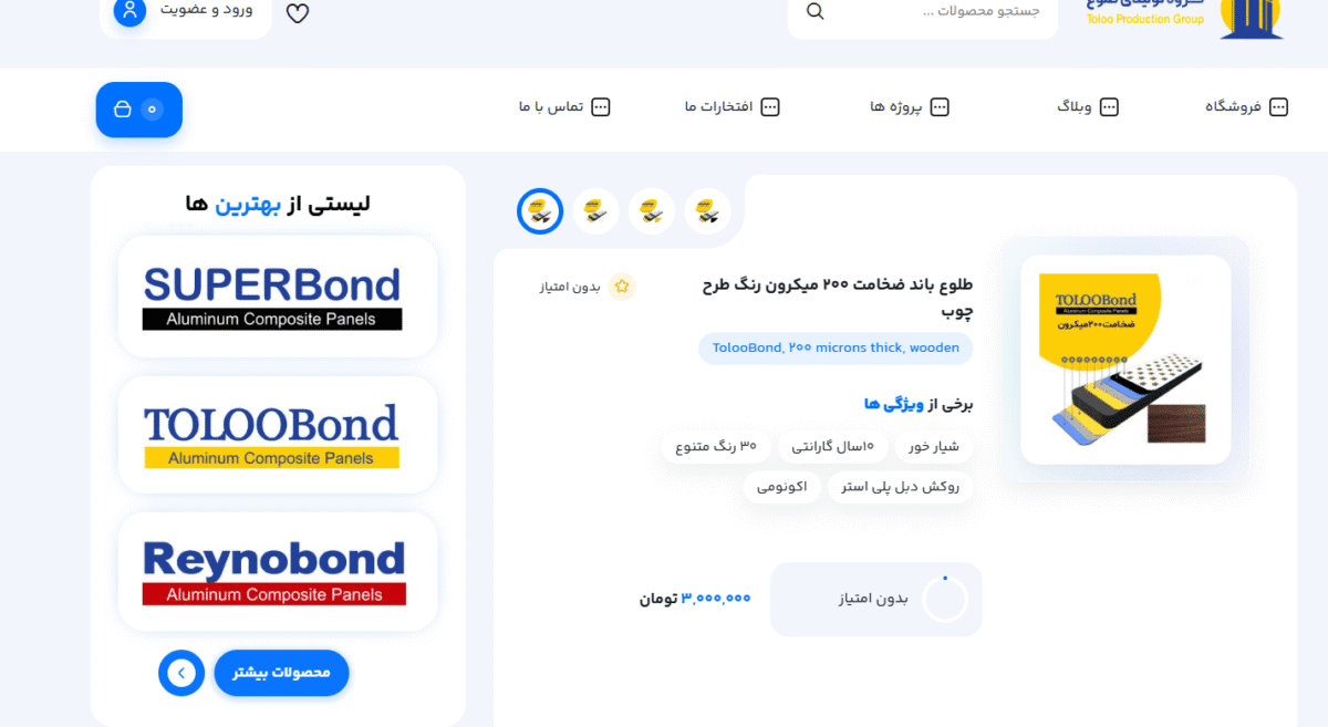 طراحی سایت پیشتازان طلوع باند